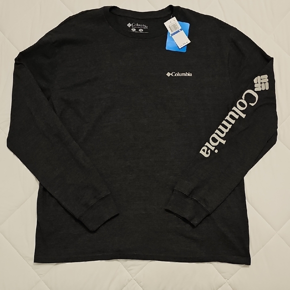 Columbia Charcoal Gray Heather Crewneck Tee - Picture 1 of 3